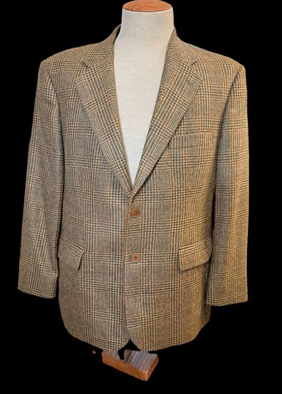 Brooks Brothers 346 Glen Plaid Spirt Coat Blazer 44S
